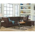 thumbnail image 4 of Sofa sectionnel Benchcraft Maier en microfibre couleur noyer avec chaise à droite, 4 of 4