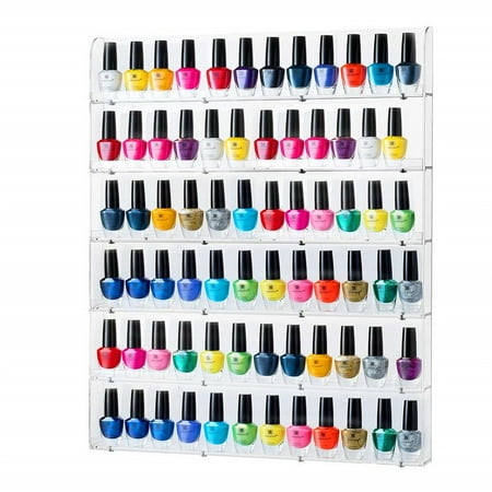 Acrylic Wall Rack Organizer Holds up to 60-70 Bottles Nail Polish nail polish holder nail polish storage