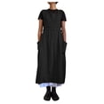 thumbnail image 1 of Pompotops Robe Décontractée Ample Unie à Bretelles Longues pour Femmes, 1 of 5