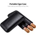 thumbnail image 2 of Estuche para cigarros de cuero Humidor de cigarros de viaje para 3 cigarros con cortador de cigarros。 JM MX-0136227FYD, 2 of 5