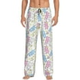 thumbnail image 2 of Kdxio Cartoon Bunny Print Men's Sleep Pajama Pant Lounge Pants with Pockets, 2 of 8