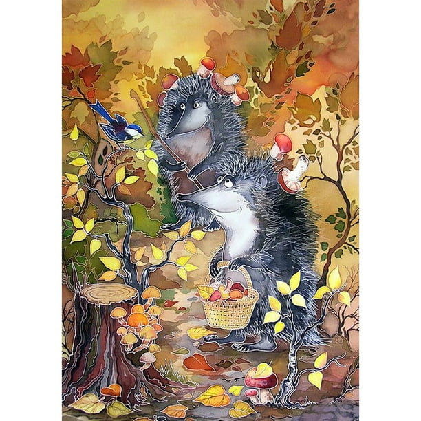 Taladro diamante pintura (DE4250) 5D DIY completo erizo punto de cruz bordado artesanía 30x40cm FLhrweasw Nuevo