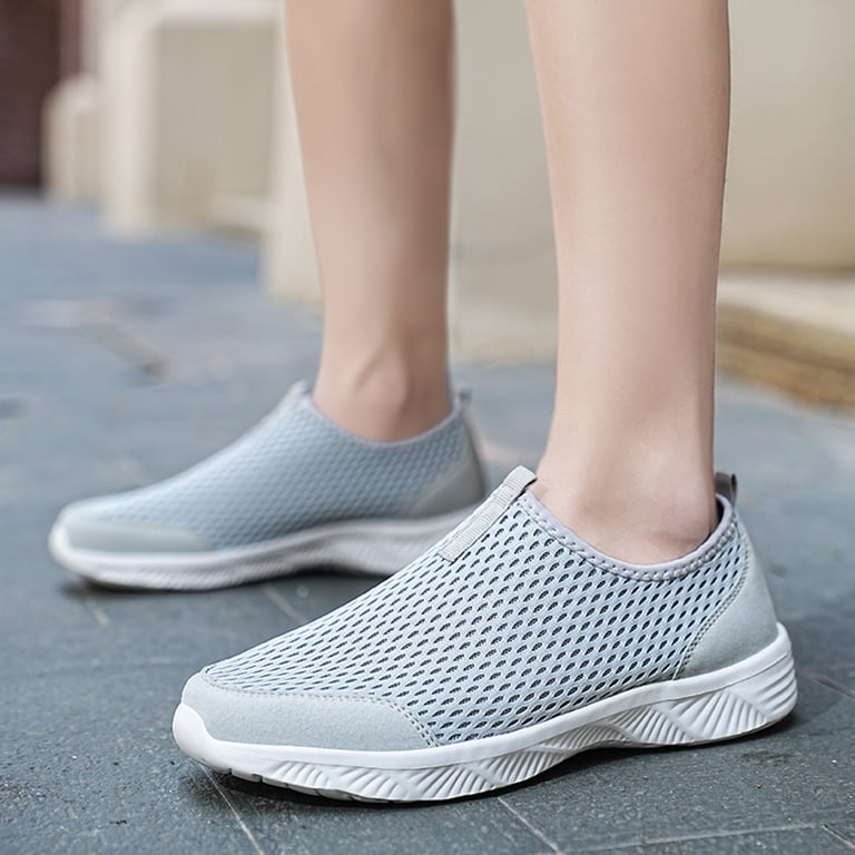 Men\'s Slip-On Knit Sneakers Lightweight Breathable Walking Shoes Lace-Up Gym Amazon.com | Santiro Sneakers for Men Knit Breathable Sock  main image 4