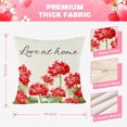 thumbnail image 5 of Valentines Day Pillow Covers 18x18 Set of 4 for Valentines Day Decor Geranium Floral Love XOXO Valentine Throw Pillows Covers Decorative Cushion Cases Sofa Couch Valentine Decorations, 5 of 6