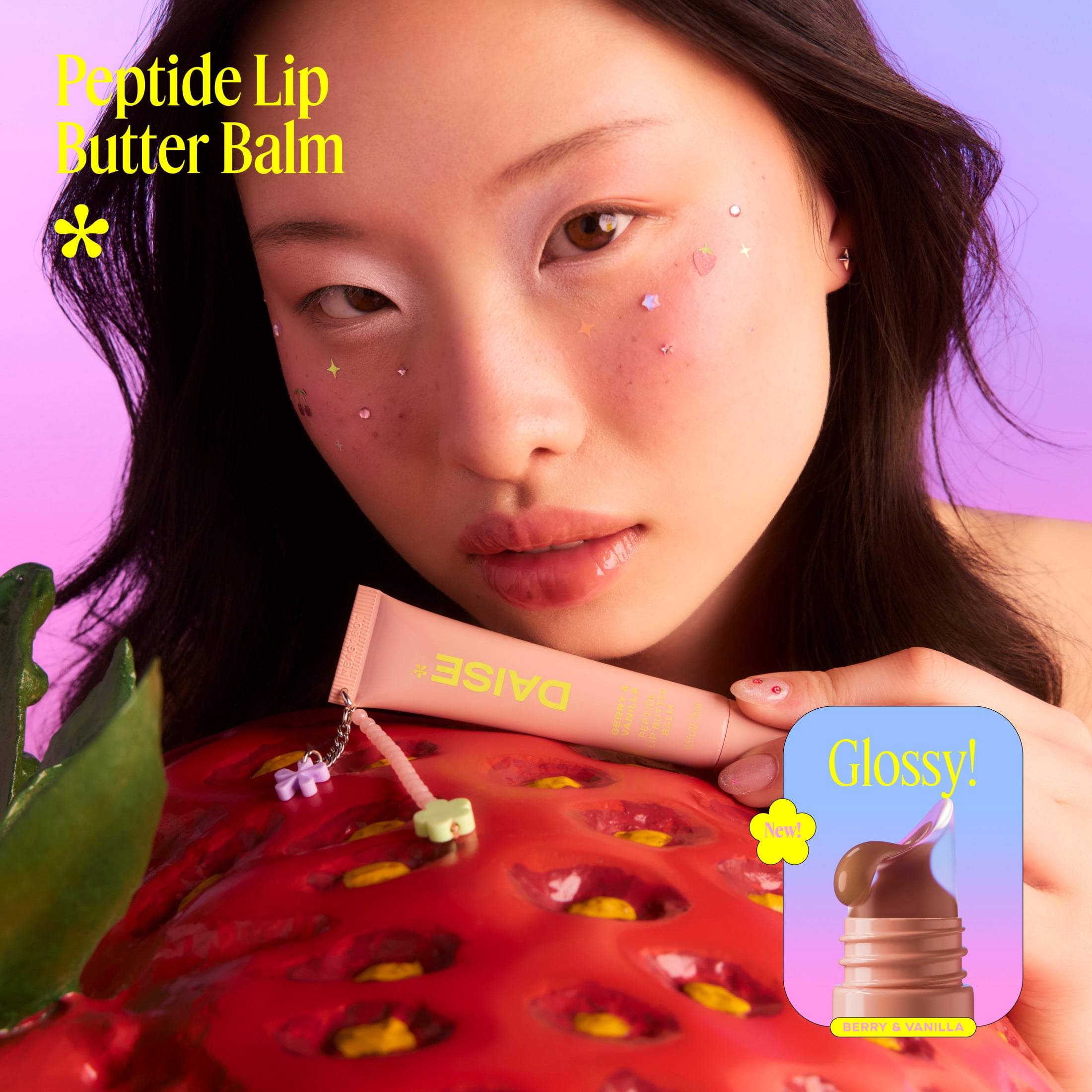 DAISE Peptide Lip Butter Balm in Berry & Vanilla, Lightly Tinted, 15 ml