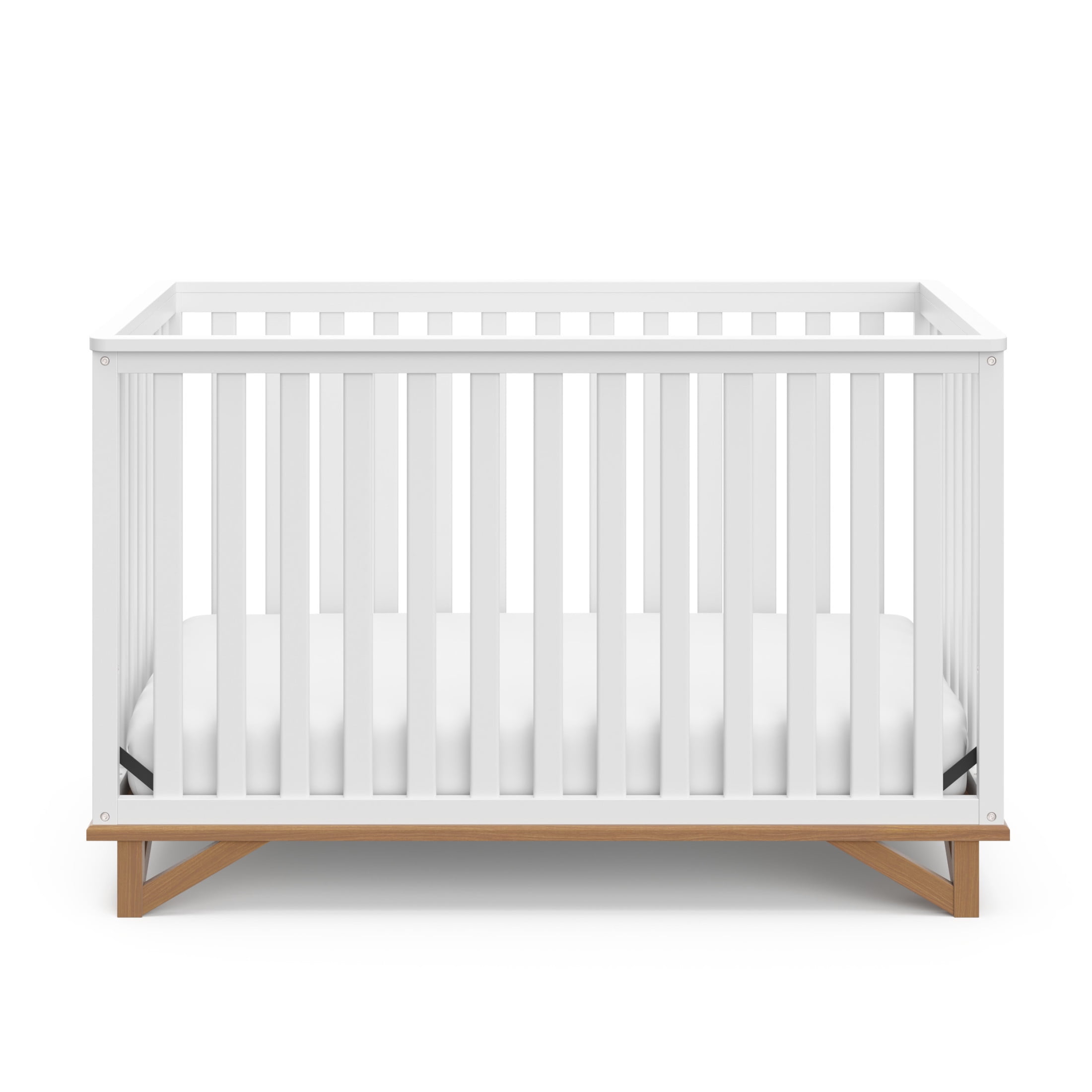 Storkcraft Santa Monica 5-in-1 Convertible Baby Crib - White and Vintage Driftwood
