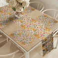 thumbnail image 2 of Ambesonne Floral Table Runner & Placemats, Spring Theme Flowers Birds, Placemat 4 pcs + Runner 12"x90", Apricot Multicolor, 2 of 2