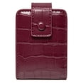 thumbnail image 1 of Estuche portátil para lápiz labial con espejo para bolso, organizador de lápiz labial de cuero PU, se adapta a 3 lápices labiales, bolsa de maquillaje para viaje, 1 of 5