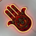 thumbnail image 2 of Glowneon Hamsa Hand Neon Print Sign, Hamsa Hand Led Sign, Hamsa Light, 2 of 4