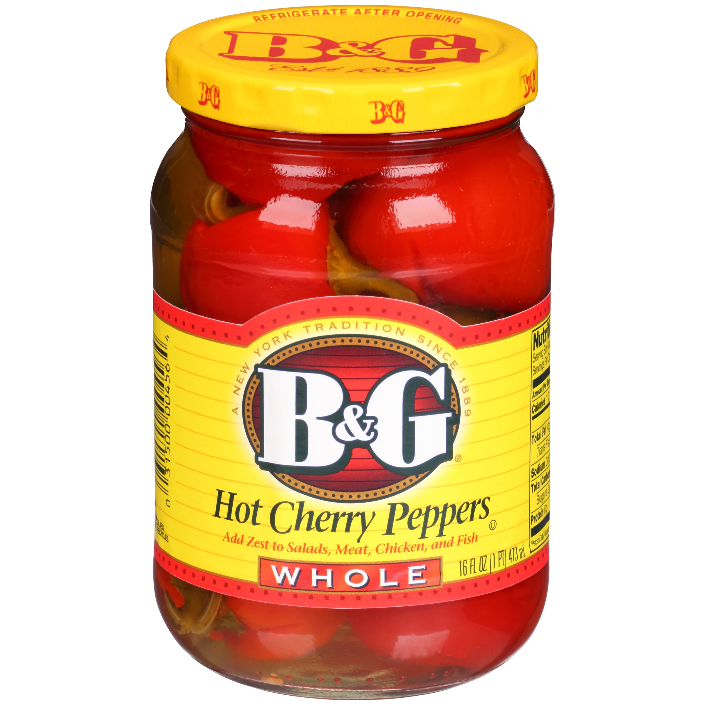 B&GÂ® Hot Cherry Peppers Whole 16 fl. oz. Bottle