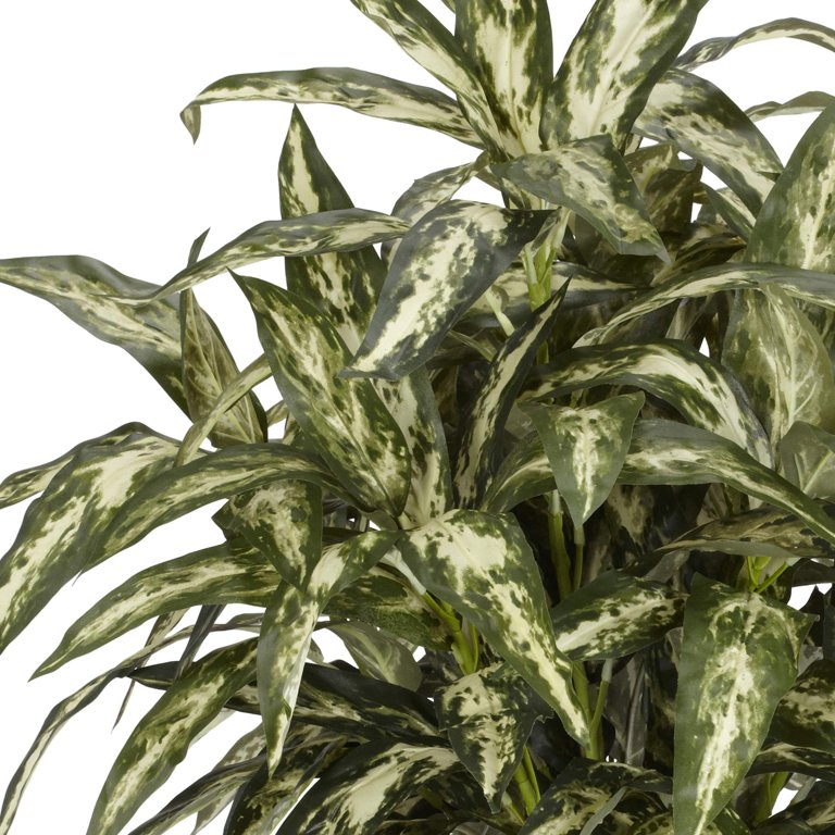 Large Artificial Silk Fake Aglaonema Plant Greenery Leaves Pot Filler 30  NWOT