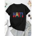 thumbnail image 2 of Motif Drapeau Anglais Imprimé Mode Femme Tendance Col Rond Manches Courtes, T-Shirt de Sport Simple et Décontracté, Haut d'Été Confortable pour Femmes pendant les Vacances, 2 of 8