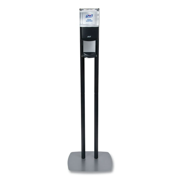 PURELL® ES8 Hand Sanitizer Floor Stand with Dispenser, 1,200 mL, 13.5 x 5 x 28.5, Graphite/Silver (GOJ7218DS)