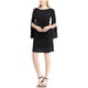 thumbnail image 1 of Vestido de línea A sólido para mujer de American Living, negro, 6, 1 of 1