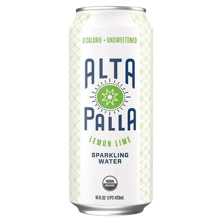 - Alta Palla Organic Lemon Lime Sparkling Water 16 oz Cans - Pack of 8
