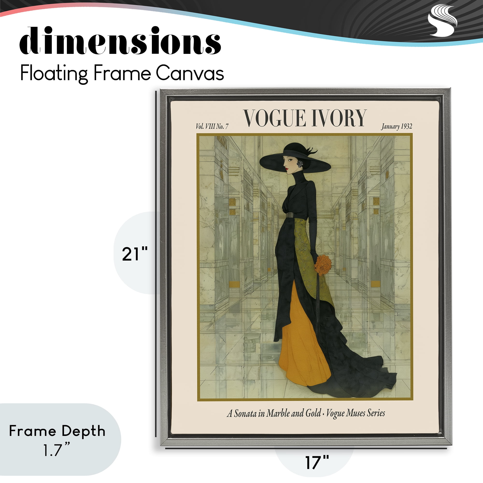 Stupell Industries Ivory Hall Magazine Gray Framed Floater Canvas Wall Art, design by A Barefoot Stylist