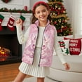 thumbnail image 3 of Uorisanigo Unisex Kids Fleece Vest Fuzzy Girls Boys Sleeveless Pink Floral Dragon Jacket Fall Winter Warm Outwear Full-Zip Jacket Vest Soft Puffy Outwear with Pockets, 3 of 7