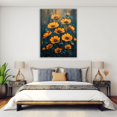 thumbnail image 4 of Mudket Orange Yellow Daisy Flower Canvas Wall Art, Abstract Floral Wall Decor, Modern Botanical Pictures for Living Room Bedroom, Framed Ready to Hang - 12"L x 8"W, 4 of 10