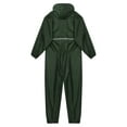 thumbnail image 5 of Sxiwei Mens Hooded Raincoat Waterproof Coveralls Professional Outdoor Utility Workwear One Piece Dark Green 175/XL, 5 of 6