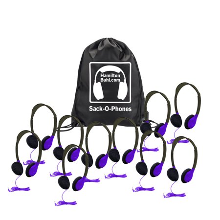 UPC: 0681181628131 | Hamilton Electronics & Buhl Industries Sack-O-Phones -10HA2 Headphones in Carry Bag  Purple