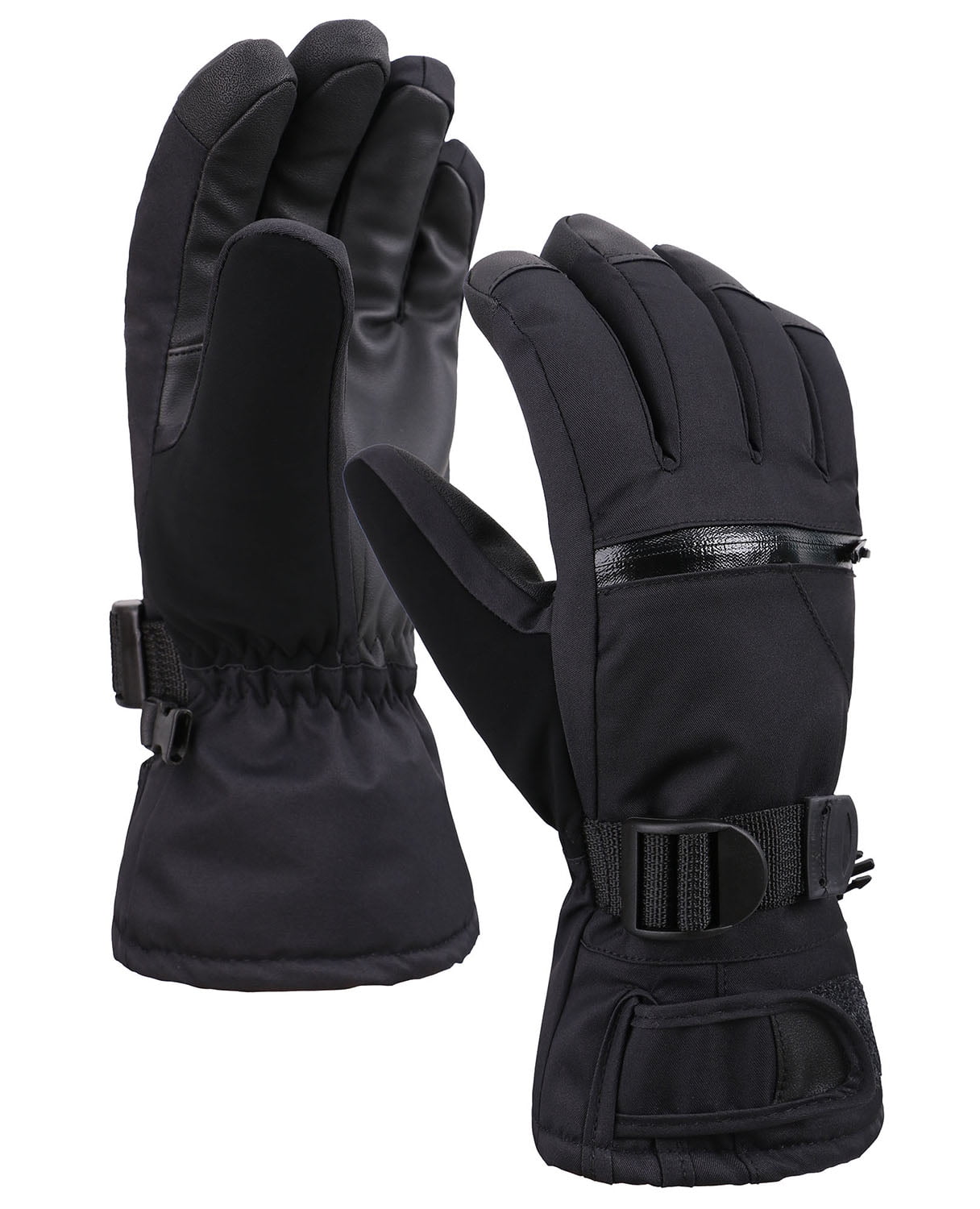 Men Waterproof Thinsulate Touchscreen Winter Ski Gloves w/Zipper Pocket