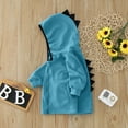 thumbnail image 3 of Gibobby Chaqueta de invierno para niñosChaqueta de abrigo de dinosaurio de dibujos animados a de viento para niños pequeños y niñas, chaqueta de abrigo d(Azul, 18-24 Meses), 3 of 5