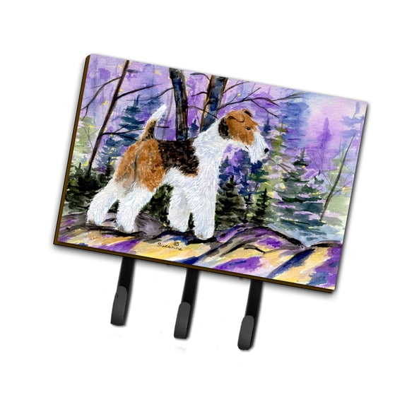 Carolines Treasures SS8630TH68 Fox Terrier Leash Holder or Key Hook, Large, Multicolor