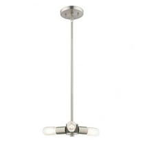 Modern Farmhouse Three Light Chandelier-Brushed Nickel Finish Bailey Street Home 218-Bel-3110299