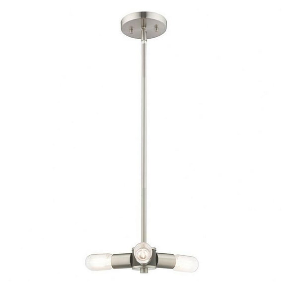 Modern Farmhouse Three Light Chandelier-Brushed Nickel Finish Bailey Street Home 218-Bel-3110299