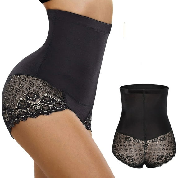 URMAGIC Women Sexy Lace High Waist Slim Shaping Panty Butt Lifter Body Control Underwear Pants