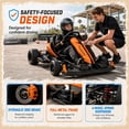 thumbnail image 6 of iYofe 48V Licensed McLaren Electric Drift Go Kart for Kids, Powered Ride on Crazy Go Cart with Adjustable Seat & Racing Pedal, 4 Wheels Spring Suspension, 750W Motor, 15 MPH, Ages 14+, 6 of 8