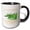 Black/White, variant on 3drose, Washington Territory Insect the Green Darner Dragonfly, 11oz Two-tone Green Mug