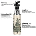 thumbnail image 3 of Yayeee 20oz Insulated Water Bottle Double Wall Stainless Steel with Flip Straw Lid, Christmas Stars, 3 of 7