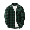 thumbnail image 4 of CYRBOKO Boys' Button Down Plaid Shirts, Long Sleeve Loose Breatable Fall Lightweight Outerwear with Pocket Green Size 8-9 T, 4 of 7