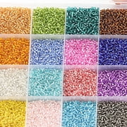 23000Pcs 2mm Glass Beads for Jewelry Making Small Beads for Jewelry Making Tiny Beads Mixed Beads