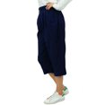 thumbnail image 6 of Bimba Women's Rayon Capri Culottes with Back Elastic Casual Summer Pants With Pockets Blue - Medium, 6 of 8