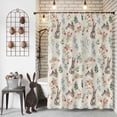 thumbnail image 3 of Easter Shower Curtain Bunny Easter Egg Shower Curtains for Bathroom Decor, Waterproof Polyester Shower Curtain Set with Hooks, Small Stall 36" x 72" Green Leaves Flowers, 3 of 9