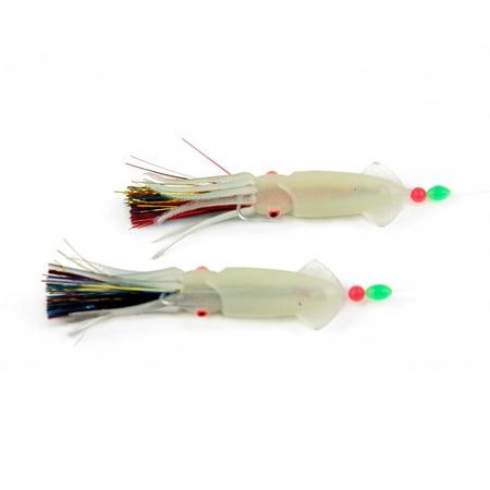 UPC: 0837508007657 | Ahi USA Rock Cod Fishing Squid Squirts Rig- Glow