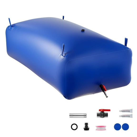 KFFKFF Collapsible Water Storage Bladder 264.2 Gallon Capacity, Portable and Durable PVC Water Container, Leak-Resistant Emergency Storage Tank for Outdoor, RV, and Truck Applications