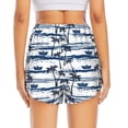 thumbnail image 2 of Lsque Palm Tree Printed Women's Running Shorts with Liner Pockets,Elastic Quick Dry Workout Athletic Gym Yoga Shorts,Womens High Waist Shorts-Large, 2 of 9