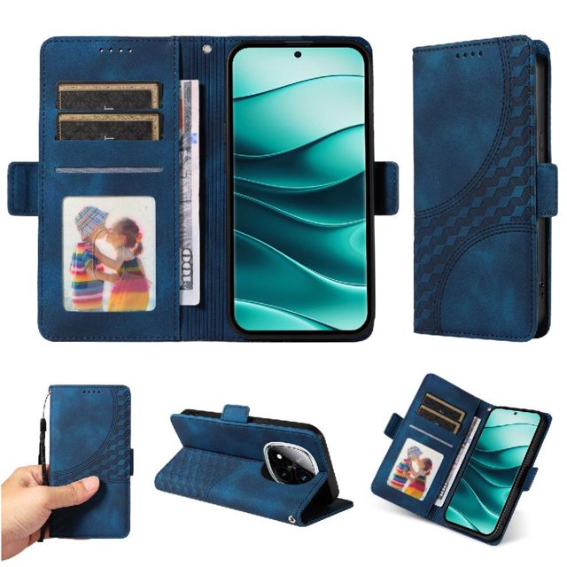 Funda GANGXUN para Xiaomi Redmi Note 14 Pro 5G con diseño acolchado elegante, cuero PU, protección total y ajuste preciso