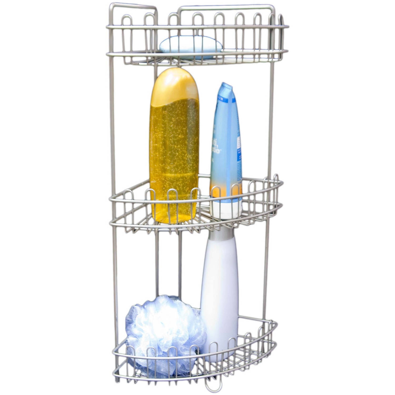 Home Basics Satin Nickel 3Tier Bath Shelf