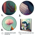 thumbnail image 3 of Designart Funny Whale Seating On The Throne Canvas Wall Art, 3 of 5