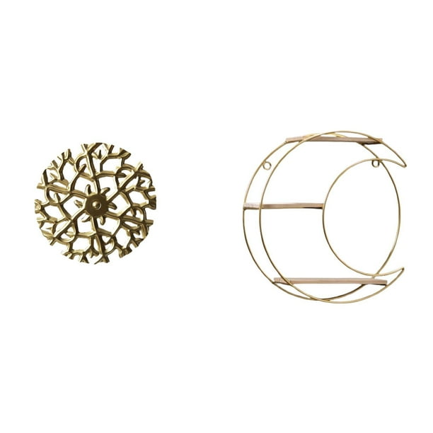 Escultura colgante de pared de metal, decoración de pared, escultura colgante, arte de pared, disco decorativo, estante de almacenamiento de pared con