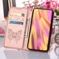 thumbnail image 6 of for Samsung Galaxy S22 Ultra 6.8 Inch Wallet Case with Card Slots Holder Magnetic Clasp Kickstand Flip Folio Cover, Luxury Soft TPU Shockproof Bracket Wrist Strap Protective Phone Case,Rosegold, 6 of 10