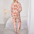 thumbnail image 6 of Goofa Strawberry Printed Women’s 2 Piece Pajama Set Super,Pajamas Women's Long Sleeve Sleepwear Soft Button Down Loungewear Pjs Lounge Set Nightwear-Medium, 6 of 9