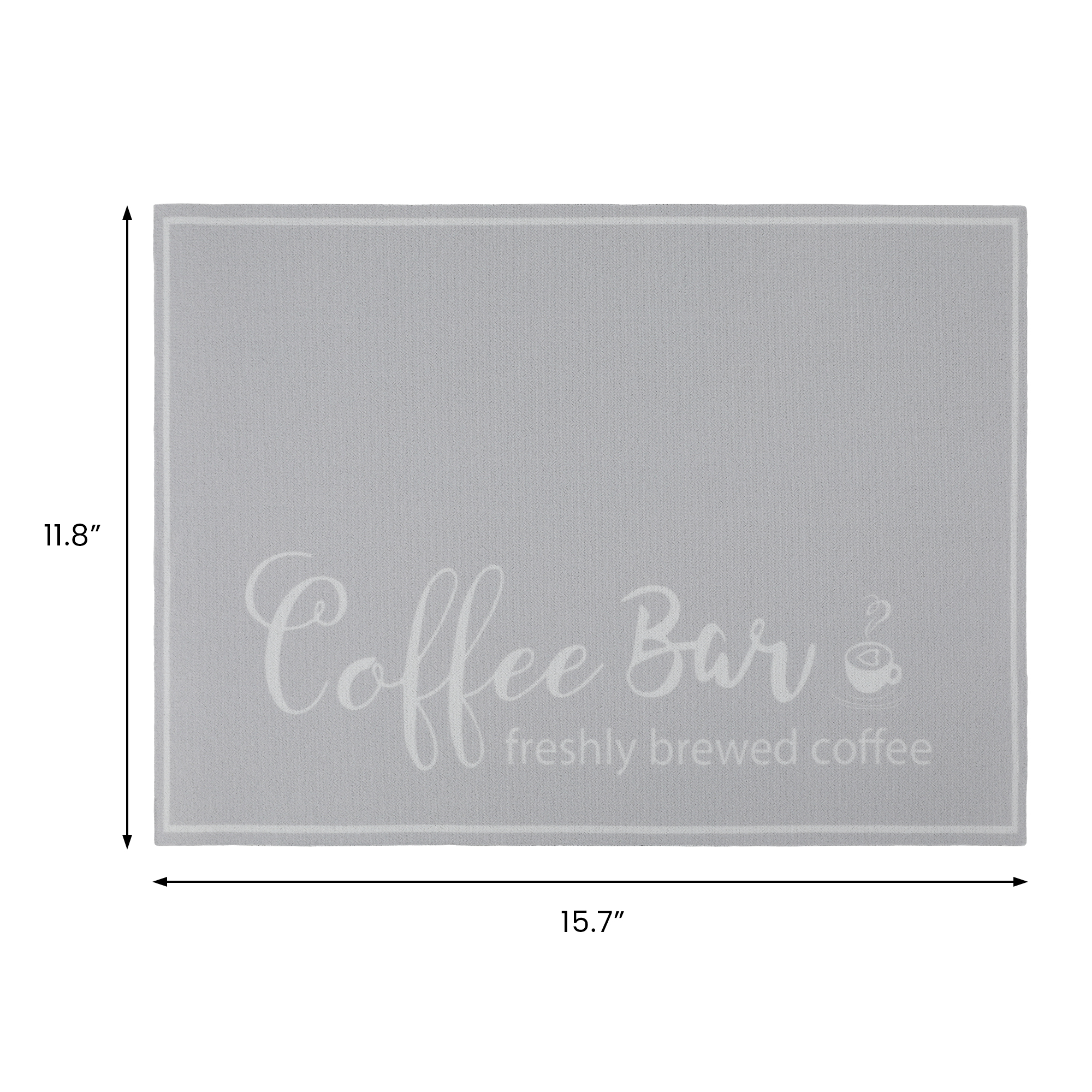 Unique Bargains Diatomaceous Quick Dry Coffee Mat for Kitchen Light Gray 15.7*11.8 inch