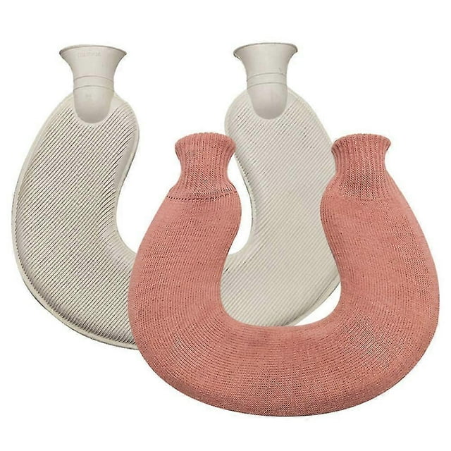Bouillotte en Forme de U pour Ne et Épaule, Couverture Tricotée Douce Réutilisable pour Soulagement de la Douleur