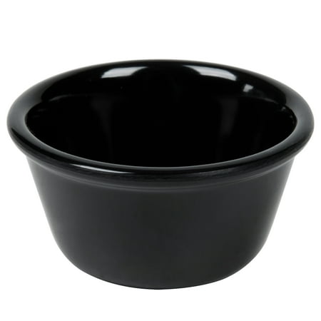 Black Smooth Ramekin - 4 Oz, 3 3/8