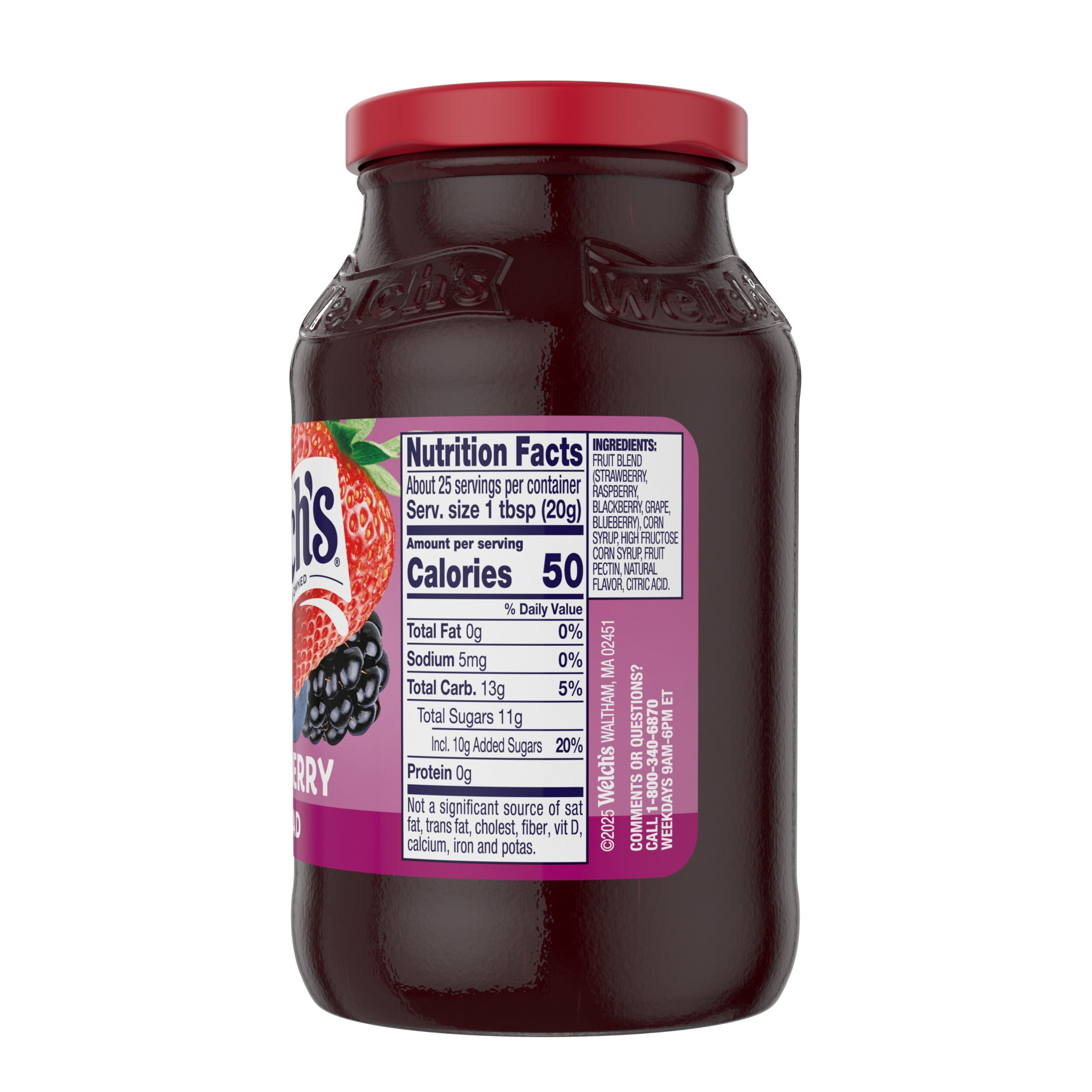 Welch's Four Berry Spread, 18 oz Jar